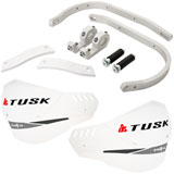 Tusk D-Flex Pro Handguards Silver Bar/White Plastics