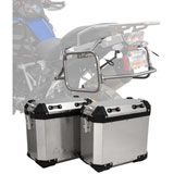 Tusk Frontier Panniers with Pannier Racks Brushed Aluminum Panniers/Silver Racks