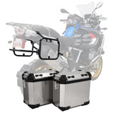 Tusk Frontier Panniers with Pannier Racks Brushed Aluminum Panniers/Black Racks