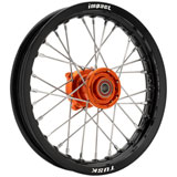 Tusk Impact Complete Wheel - Front Black Rim/Silver Spoke/Orange Hub