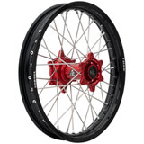 Tusk Impact Complete Wheel - Rear Black Rim/Silver Spoke/Red Hub