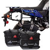 Tusk Pannier Racks with Tusk Pilot Pannier Bags Black/Grey
