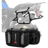 Tusk Pannier Racks With Olympus Pannier Bags Black/Grey w/ Black Racks