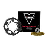 Vortex V3 WSS Warranty Chain and Sprocket Kit Gold Anodized Chain