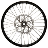 Warp 9 E-Bike Complete Wheel - Front Black Rim/Silver Spoke/Black Hub