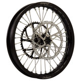Warp 9 E-Bike Complete Wheel - Rear Black Rim/Silver Spoke/Black Hub
