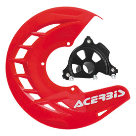 Acerbis X-Brake Front Disc Cover with Mounting Kit Red with Black Mount