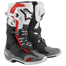 Alpinestars Tech 10 Supervented Boots Size 13 Black/White/Grey/Red