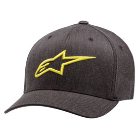 Alpinestars Ageless Curve Flex Fit Hat Large/X-Large Charcoal Heather/Hi-Viz Yellow