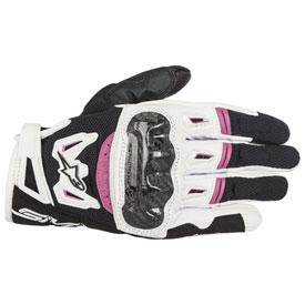 Alpinestars Women's Stella SMX-2 Air Carbon Gloves Large Black/White/Pink