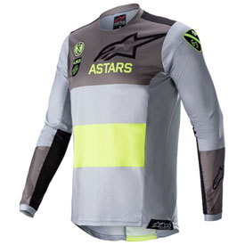 Alpinestars Youth Racer AMS21 Jersey X-Large Grey/Yellow Fluo/Black
