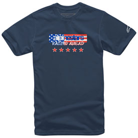 Alpinestars USA Again T-Shirt Small Navy