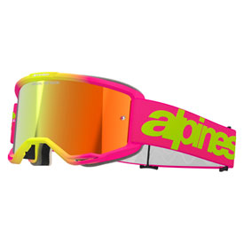 Alpinestars Vision 5 Goggle  Wordmark Pink Fluo/Yellow