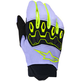 Alpinestars Youth Full Bore V2 Gloves Small Purple/Yellow Fluo