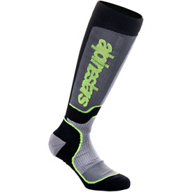 Alpinestars MX Plus Socks Size 11-13 Black/Grey/Yellow