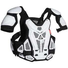 White/Black/One Size Answer Racing Apex 3 CE Adult Off-Road Motocycle Roost Guard 