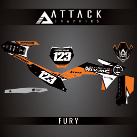 Attack Graphics Custom Fury Complete Bike Graphics Kit