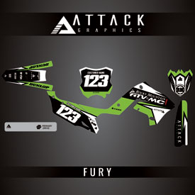 Attack Graphics Custom Fury Complete Bike Restyle Graphics Kit