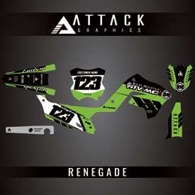 Attack Graphics Custom Renegade Complete Bike Restyle Graphics Kit  Polisport MX Restyling Kit