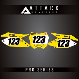 Attack Graphics Pro Series Restyle Number Plate Backgrounds  Polisport MX Restyling Kit