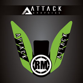 Attack Graphics Renegade Front Fender Decal  Green