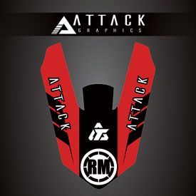 Attack Graphics Renegade Front Fender Decal  CR Red