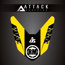 Attack Graphics Renegade Front Fender Decal  Yellow