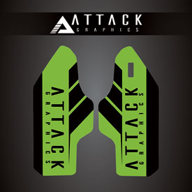 Attack Graphics Renegade Lower Fork Guard Decal  Green