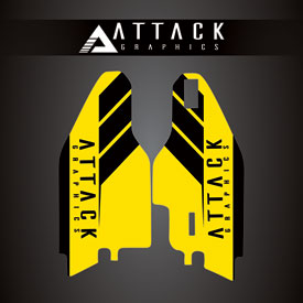 Attack Graphics Renegade Lower Fork Guard Decal  Yellow