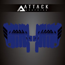 Attack Graphics Renegade Radiator Louver Decals  YZ Blue
