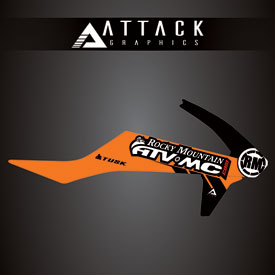 Attack Graphics Renegade Radiator Shroud Decal  Orange
