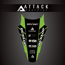 Attack Graphics Renegade Rear Fender Decal  Green