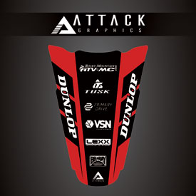 Attack Graphics Renegade Rear Fender Decal  Red