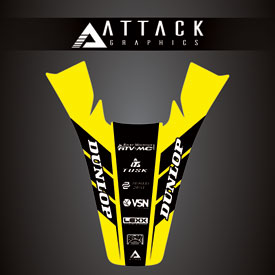 Attack Graphics Renegade Rear Fender Decal  Yellow