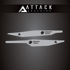 Attack Graphics Renegade Swing Arm Decal  Grey