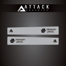 Attack Graphics Renegade Swing Arm Decal  Grey