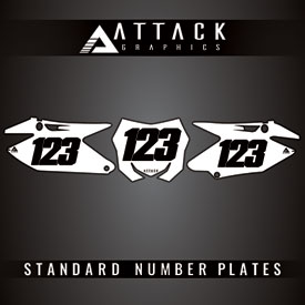 Attack Graphics Standard Restyle Number Plate Backgrounds  Polisport MX Restyling Kit