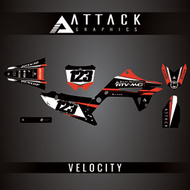 Attack Graphics Custom Velocity Complete Bike Restyle Graphics Kit
