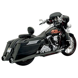 Bassani Xhaust +P Bagger Stepped True-Dual Exhaust System with Power Curve (No CA)