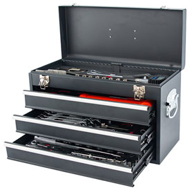 BikeMaster 3 Drawer Toolbox w/129 Piece Tool Set