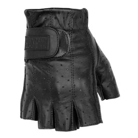 Black Brand Classic Shorty Leather Motorcycle Gloves