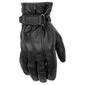 Black Brand Freeway Leather Motorcycle Gloves
