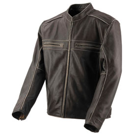 Black Brand Two Lane Leather Motorcycle Jacket