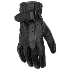 Black Brand Women's Breathe Leather Motorcycle Gloves