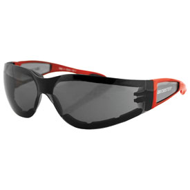 Bobster Shield 2 Sunglasses Red Frame/Smoke Lens