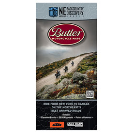 Butler Motorcycle Maps Northeast Backcountry Discover Route: Dual Sport Map