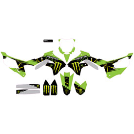 D’Cor Visuals Complete Graphics Kit  Monster Energy Slash, White Background
