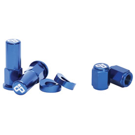 Dubya Rim Lock Tower Nut & Valve Cap Kit  Blue