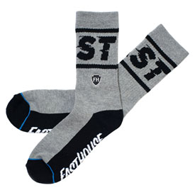 FastHouse Bronson Crew Socks Size 9-13 Grey/Black