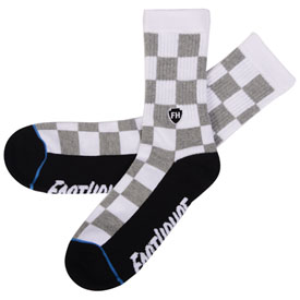 FastHouse Signal Crew Socks Size 9-13 Heather White